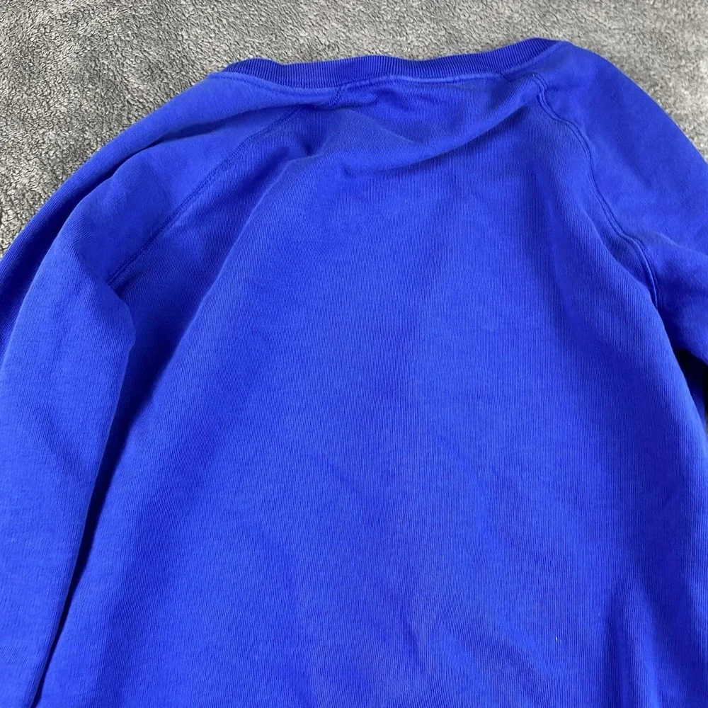 Nike Crewneck Sweatshirt Peach-Pink Lettering Logo Womens Small Blue